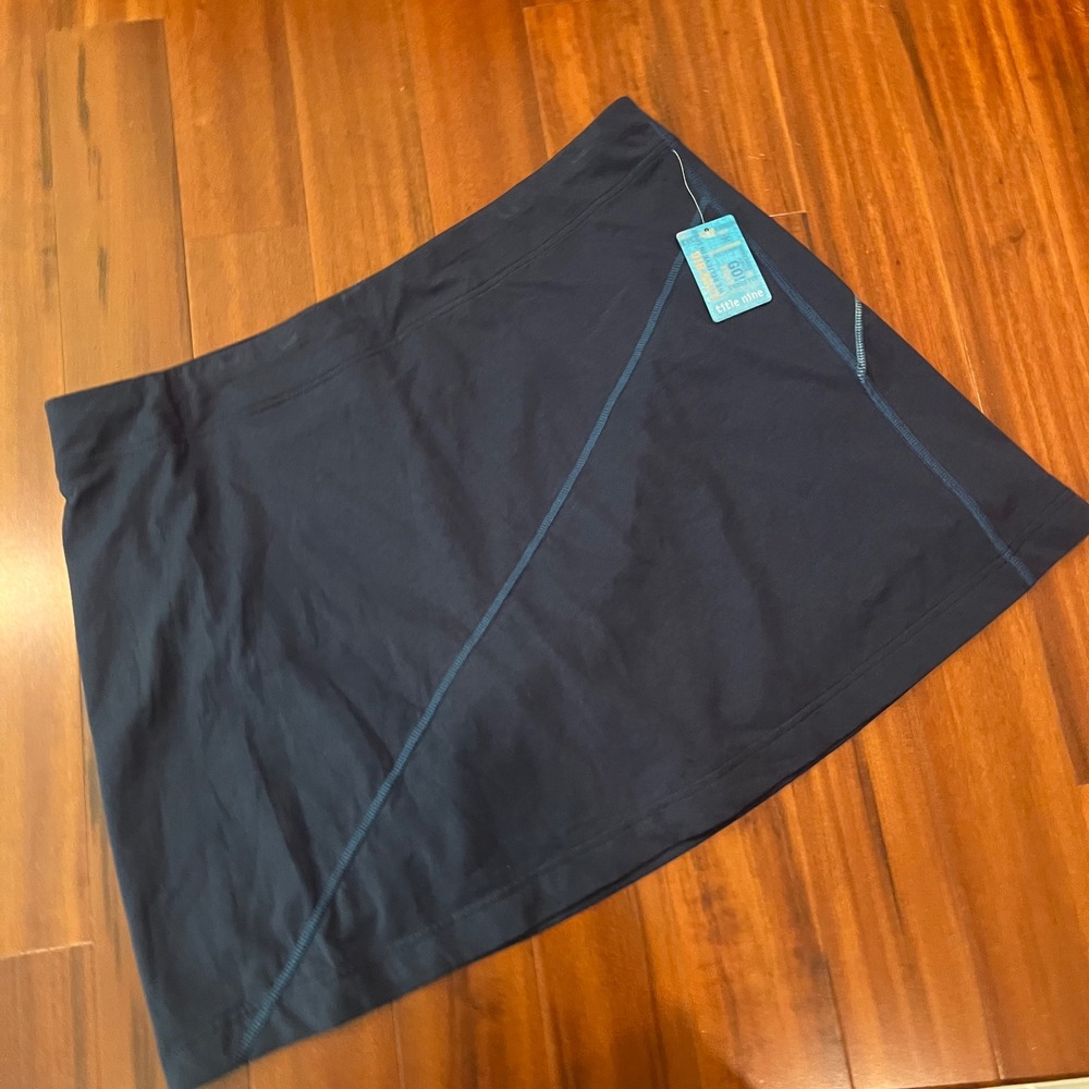 Title Nine Athletic Skort Skirt Active Navy Blue Solid New Size XL Extra‎ Large